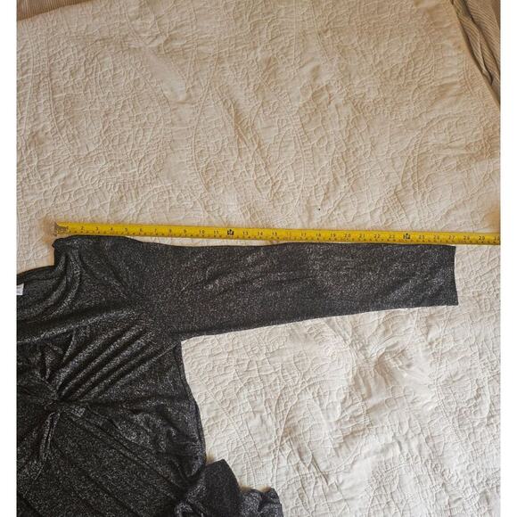 Gray & Black Maternity Stretch Sweater Dress W/ Twist Front Knot Old Navy Size L - Picture 6 of 8